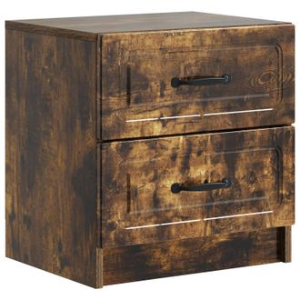 vidaXL Armario De Noche Con Caj&oacute;n Roble Ahumado 43 X 34,5 X 44,5 Cm Vidaxl