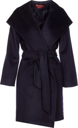 Max Mara Cappotto con cintura - Blu