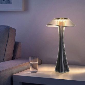 OEM Lampara De Mesa Recargable - Led Tactil Regulable - Pantalla Pmma Titanio - 3 W - Autonomia 10 H - Para Habitacion O Despacho