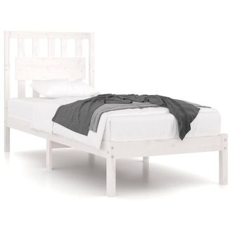 Berkfield Home Bed Frame White Solid Wood Pine 90x190 cm Single