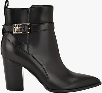 Tommy Hilfiger Womens Logo Hardware Pointed Toe Ankle Boot - Black - US 9.5 / EU 41