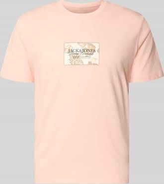 Jack & Jones Jack & Jones T-Shirt mit Label-Print in Apricot, Gr&ouml;&szlig;e XXL