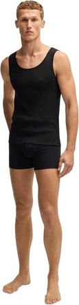 HUGO BOSS Heren-tanktop met ronde hals en normale pasvorm (set van 3) (Zwart)