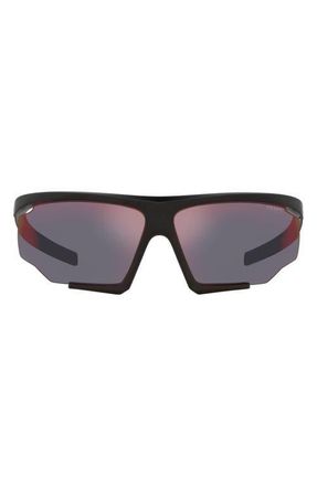 Prada 76mm Irregular Sunglasses in Dark Grey at Nordstrom