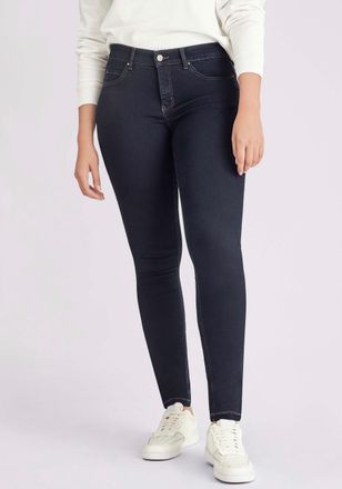 MAC Broeken Skinny-fit-Jeans MAC Dream Skinny, Damen, Gr. 32, L&auml;nge 32, blau (blau rinsed), Jeans, Obermaterial: 65% Baumwolle, 31% Polyester, 4% Elasthan, sehr f