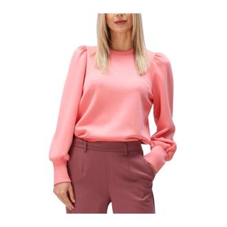 Object Dames Truien vesten Objandrea Re L/s O-neck Top - Dames - Longsleeves - Roze - XS - Polyester - Tops