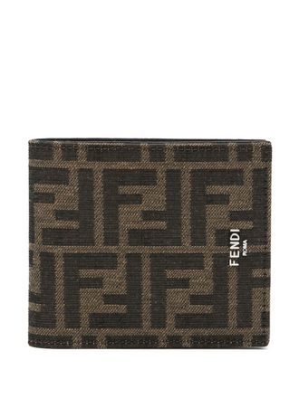Fendi Portafoglio FF jacquard - Marrone