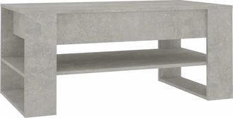 vidaXL Vidaxl - Mesa De Centro Madera Contrachapada Gris Hormig&oacute;n 102x55x45 Cm