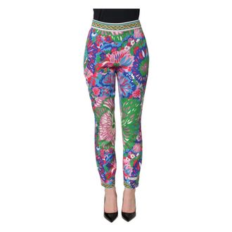 Dolce & Gabbana Floral Stretch Jersey Leggings - female - Dolce & Gabbana - Leggings - Multicolor - XS - Trousers