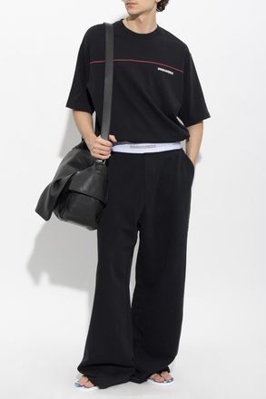 Dsquared2 Wide-leg Sweatpants, Mens, Black