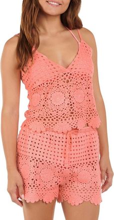 Citrus Crochet Cover-Up Camisole in Hot Pink at Nordstrom Rack, Size X-Large/xx-Large