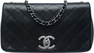 Chanel Pre-owned Shoulder Bag - Dames - Vintage Schoudertas - Zwart - ONE Size - Leer - Vintage