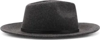 Mango Wool Felt Fedora in Grey at Nordstrom