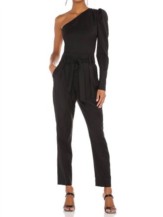 Iro Harabel Off Shoulder Jumpsuit With Belt In Black
