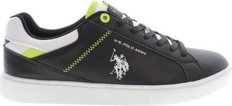 U.S.Polo Association Zwarte Heren Sneaker Sportieve Elegantie - Heren - Sneakers - Zwart - 45 EU - Polyester - Schoenen