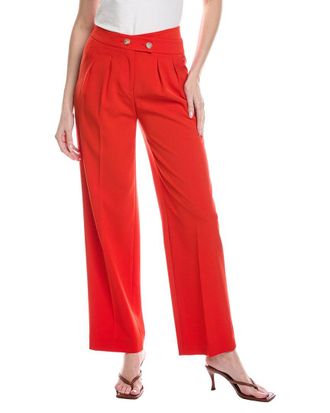 Kenneth Cole High Rise Wide Leg Pleated Pant