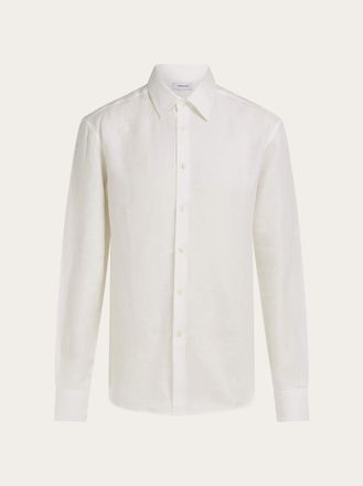 Ferragamo Uomo Camicia in popeline Bianco