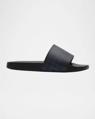 Burberry Men & apos;s Furley Check Slides
