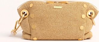 Hammitt Hammitt Daniel Crossbody Clutch Calla Lily White Raffia Brushed Gold Sml