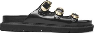 Marc Jacobs The Kiki Slide - Dames - Sandalen - Zwart - 39 EU - Leer - Schoenen