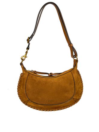 Isabel Marant Brown Oskan Moon Whipped Stitching Shoulder Bag