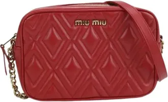 Miu Miu Pre-owned Cross Body Bags, female, Red, Size: ONE SIZE Pre-owned Shoulder Bag