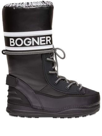 Bogner logo lace-up snow boots - Nero