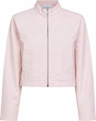 Alaia Cropped Katoenen Jas - Dames - Zomerjassen - Roze - S - Katoen - Jassen