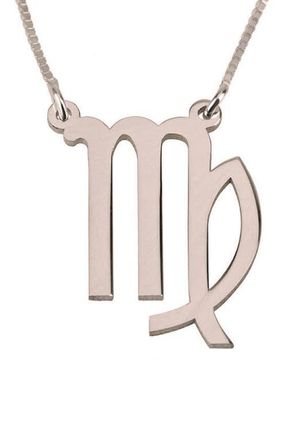MELANIE MARiE Zodiac Pendant Necklace in Rose Gold Plated - Virgo at Nordstrom
