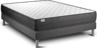 VITALIT Base Tapizada Gris + Colch&oacute;n Con Espuma Viscoel&aacute;stica 140 X 190