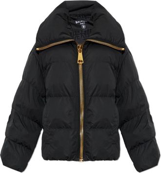 Balmain Insulated Jacket - Dames - Winterjassen - Zwart - XS - Leer - Jassen