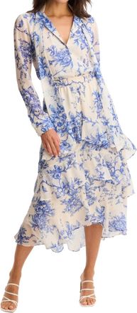 Allison New York Ella Midi Skirt In Blue Floral