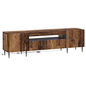 vidaXL Mueble De Tv Led Madera Envejecida Madera De Ingenier&iacute;a Vidaxl