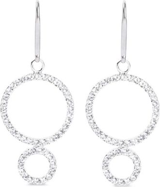 Isabel Marant embellished brass earrings - women - glass/Brass - One Size - Silver