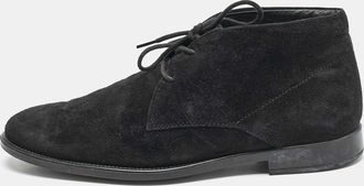 Tod's Tods Black Suede Ankle Length Boots