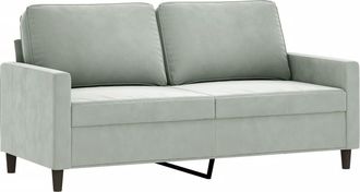vidaXL Sof&aacute; De 2 Plazas De Terciopelo Gris Claro 140 Cm Vidaxl