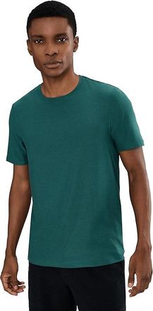 Beyond Yoga Always Beyond Crew T-Shirts 2.0 Mens T Shirt Teal Sea Heather : 2XL, Elastane/Polyester
