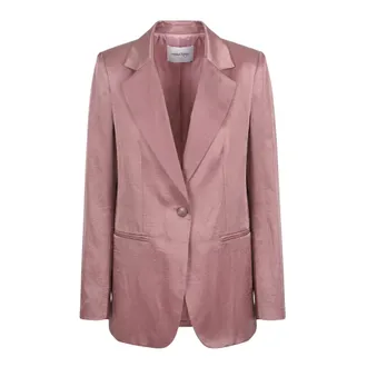 ottod'Ame Blazers, female, Pink, Size: XS Allure Laminated Jacket