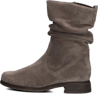 Gabor Grijze Su&egrave;de Enkellaarsjes - Dames - Enkellaarsjes - Bruin - 38 1/2 EU - Su&egrave;de - Schoenen