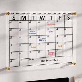 OEM Agenda Magn&eacute;tica Para Nevera - Planificador Semanal - 30 X 40 Cm - Incluye 8 Rotuladores De Tiza L&iacute;quida