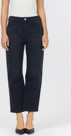 Dear John Denim Lasso Mid Rise Barrel Jeans in Jet Set at Nordstrom, Size 32