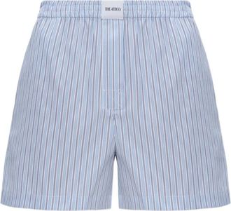 The Attico Korte Broeken, Dames, Veelkleurig, M, Katoen, Gestreepte Katoenen Short