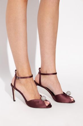 Jimmy Choo London Heeled Sandals Sacora, Womens, Burgundy