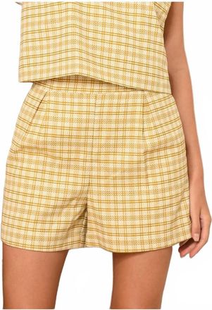Greylin Joslyn High Waist Shorts In Yellow