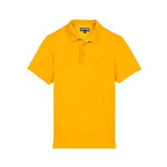 Vilebrequin Effen Terry Poloshirt voor heren - Heren - Polos - Oranje - XL - Katoen - Tops