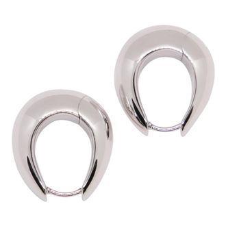 Tom Wood Accessoires, Dames, Grijs, ONE Size, Ice Hoops Oorbellen