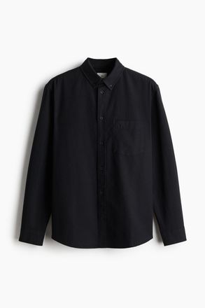H&M Oxfordhemd Regular Fit - Schwarz