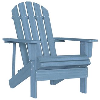 vidaXL Silla De Jard&iacute;n Adirondack Madera Maciza De Abeto Azul Vidaxl