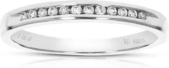 Vir Jewels 1/10 cttw Lab Grown Diamond Wedding Band in Sterling Silver For Women
