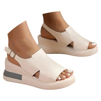 Generic Thick Soled Wedge Heeled Fish Mouth Womens Shoes Fashionable And Casual Sandals for Women Dressy Summer Wedge Sandals For Women Dressy With Arch Suppo